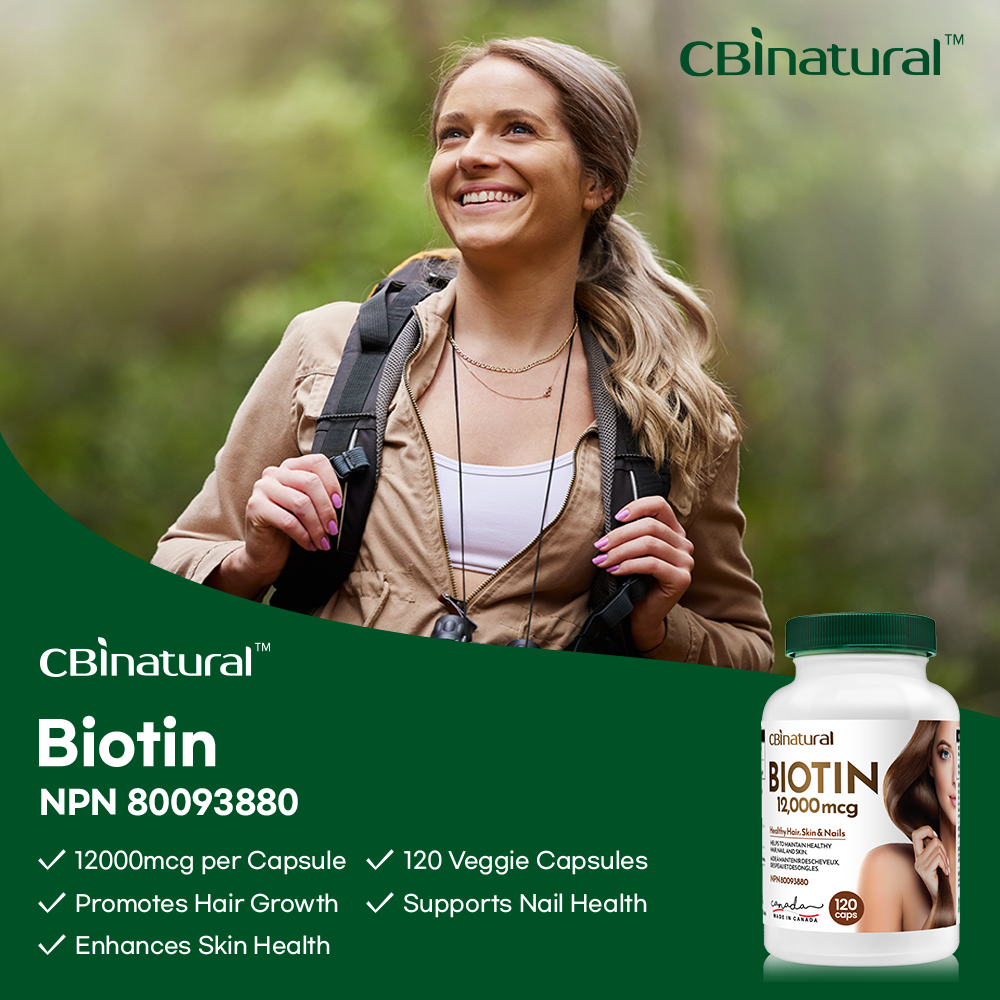 Biotin 12,000mcg, 120 Vegan Capsules, 4-Month Supply