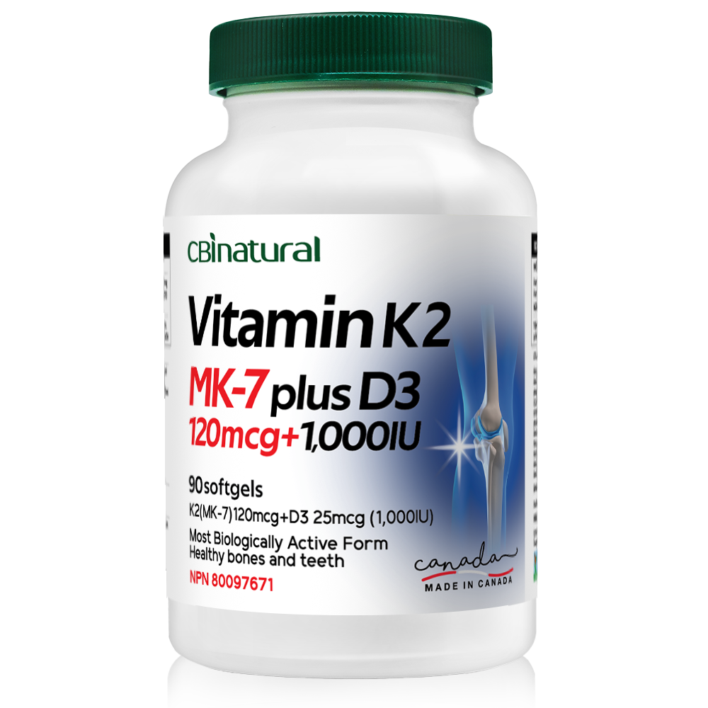 Vitamin K2 MK-7 120mcg + D3 1,000IU 90softgel