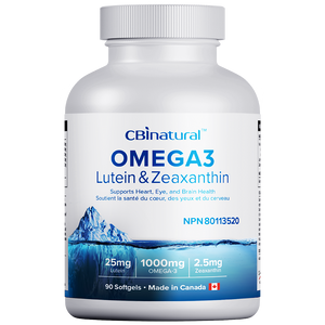 Triple Action Omega-3 1000mg & Lutein 25mg & Zeaxanthin 2.5 mg, 90 softgels, 3-Month Supply