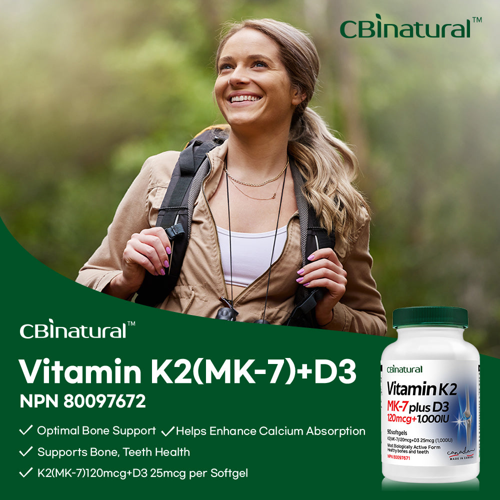 Vitamin K2 MK-7 120mcg with Vitamin D3 25 mcg, 90 softgels, 3-Month Supply