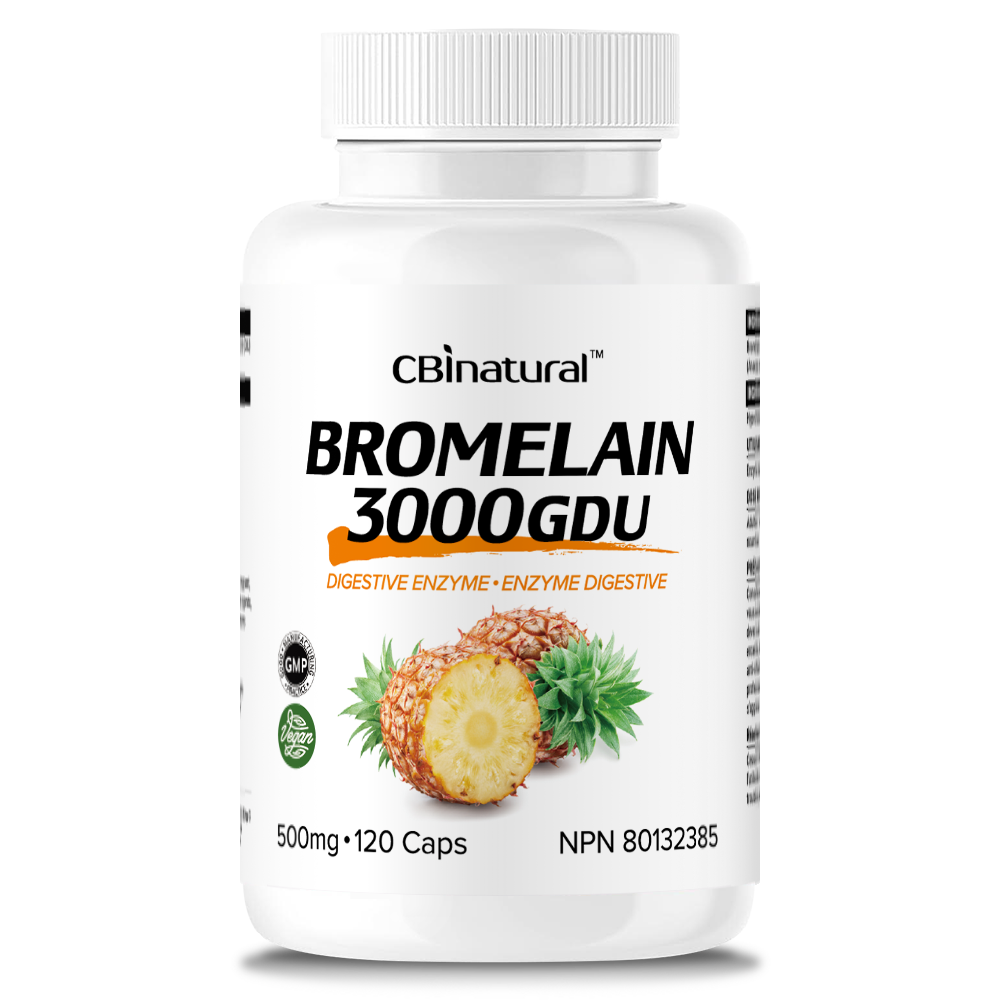 3000 GDU Bromelain Digestive Enzymes 500mg 120 Vegan Capsules, 4-Month Supply, Non-GMO, Gluten Free