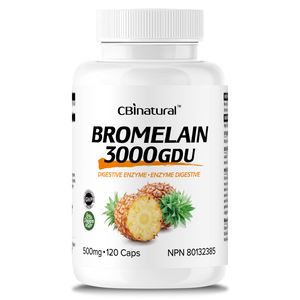 3000 GDU Bromelain Digestive Enzymes 500mg 120 Vegan Capsules, 4-Month Supply, Non-GMO, Gluten Free