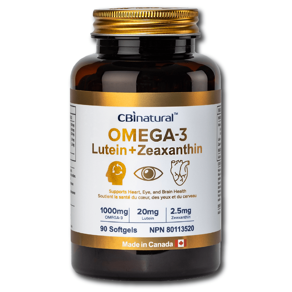 Triple Action Omega-3 1000mg & Lutein 20mg & Zeaxanthin 2.5 mg, 90 softgels, 3-Month Supply